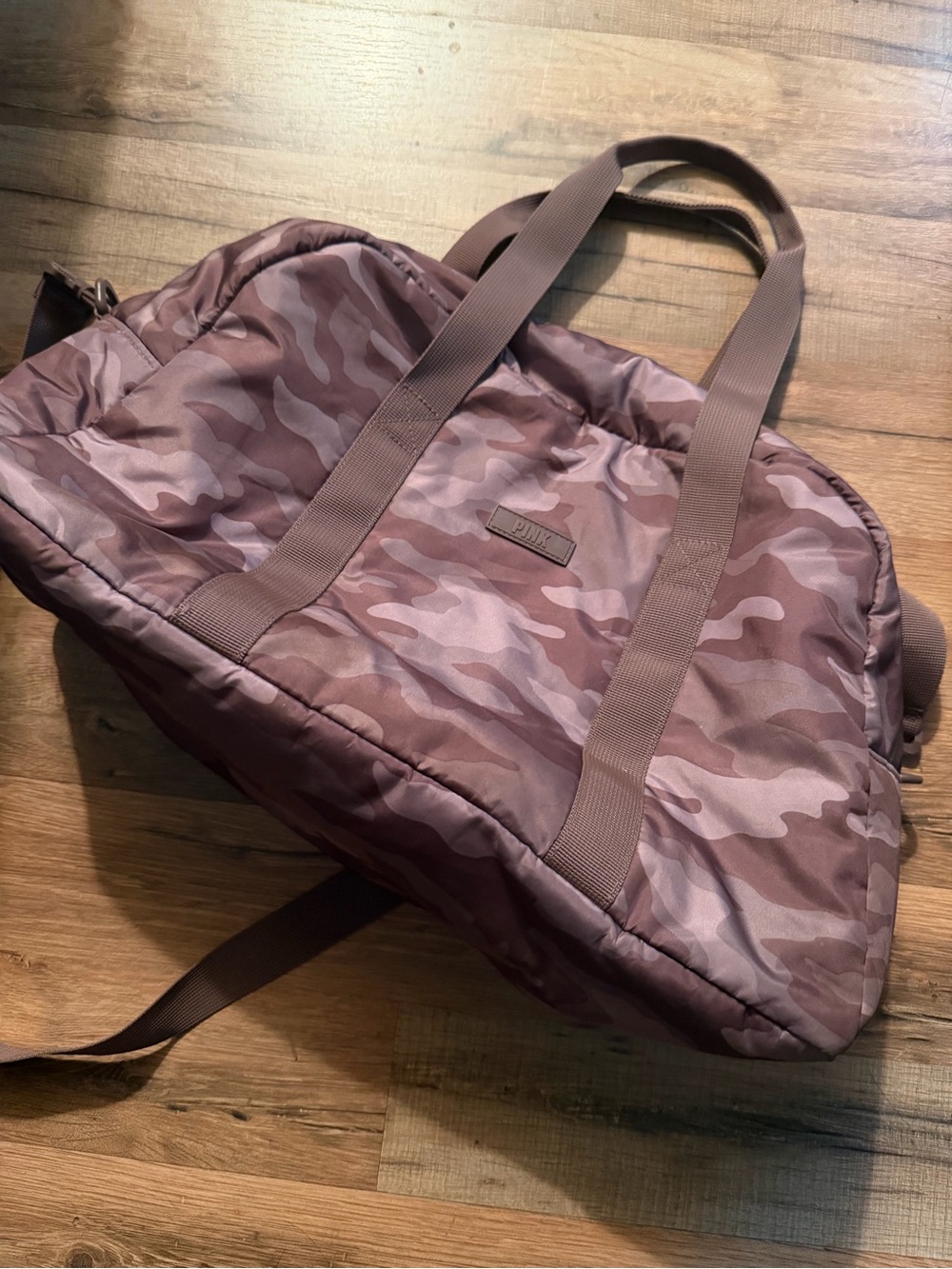 Maroon Camo Travel Duffel Bag